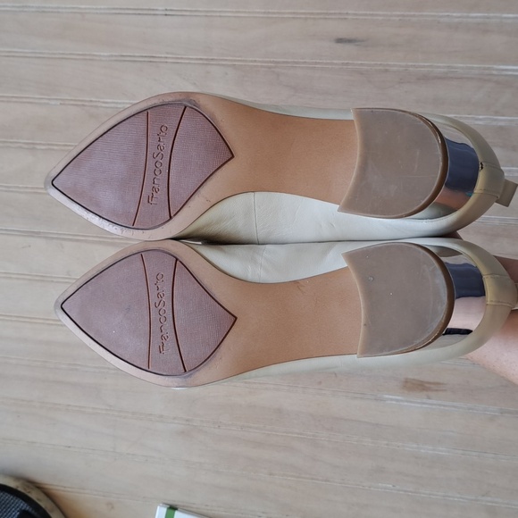 Franco Sarto Vianna Slip On Crom Heel Pointy Toe Boone Leather Dress Short Heels - Picture 6 of 14